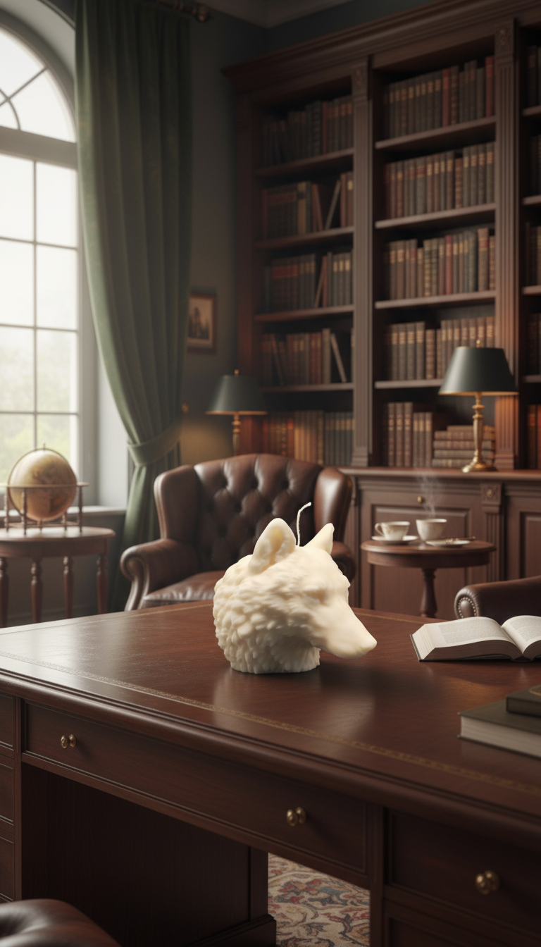 vela de cabeza de lobo velas decorativas figura de vela de cabeza de lobo