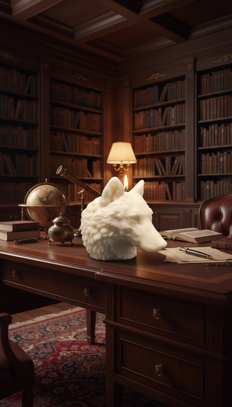 vela de cabeza de lobo velas decorativas figura de vela de cabeza de lobo