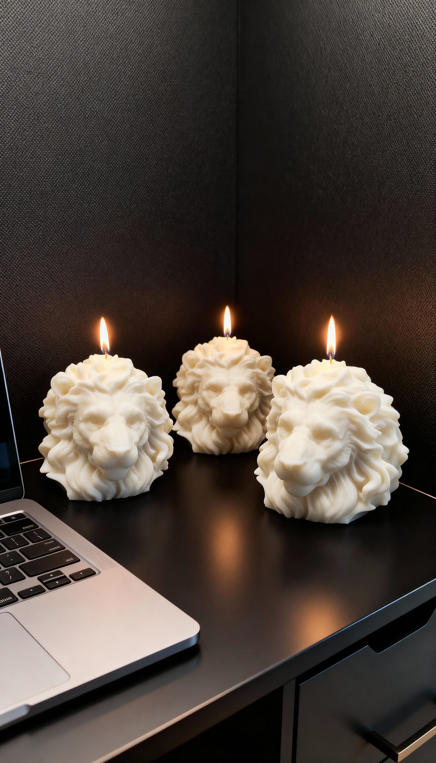 vela cabeza de león regalo con estilo para hombre