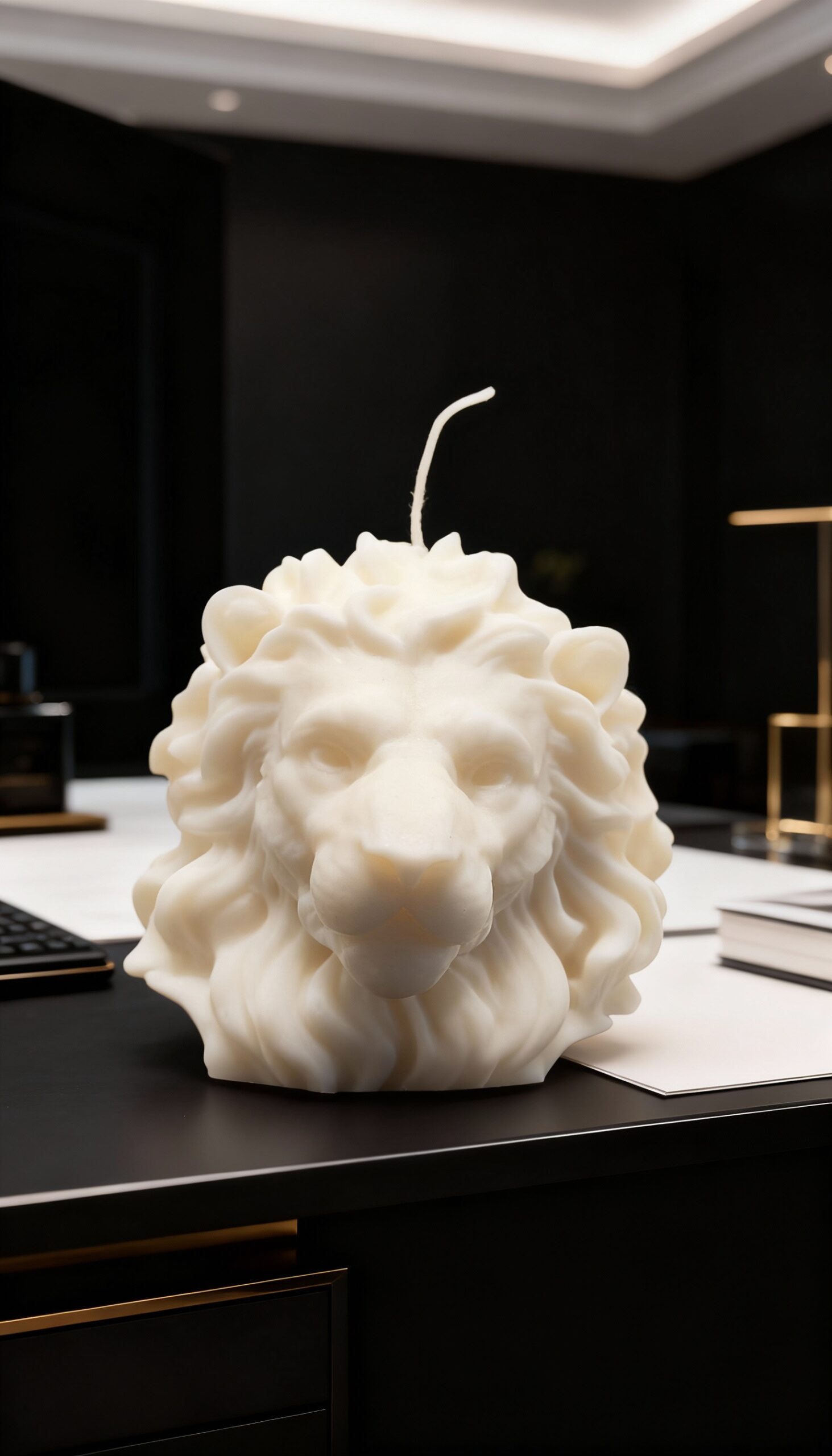 vela cabeza de león regalo con estilo para hombre