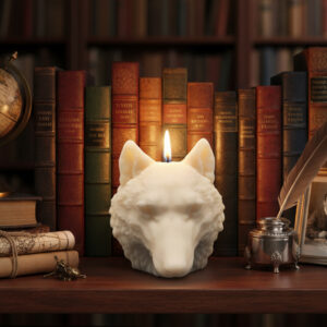 vela de cabeza de lobo velas decorativas figura de vela de cabeza de lobo