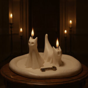 velas halloween gatos fantasma