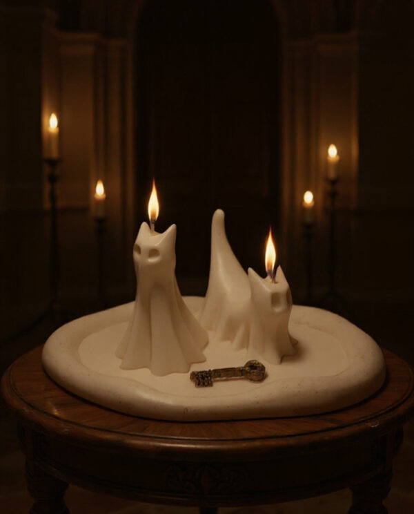 velas halloween gatos fantasma