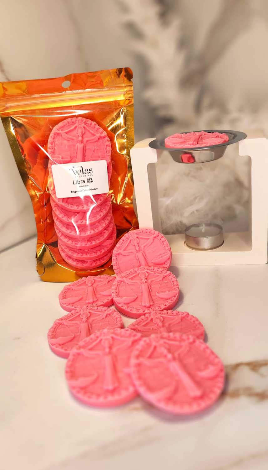 Pastillas de cera aromatizada para fundir. Signos del zodiaco libra