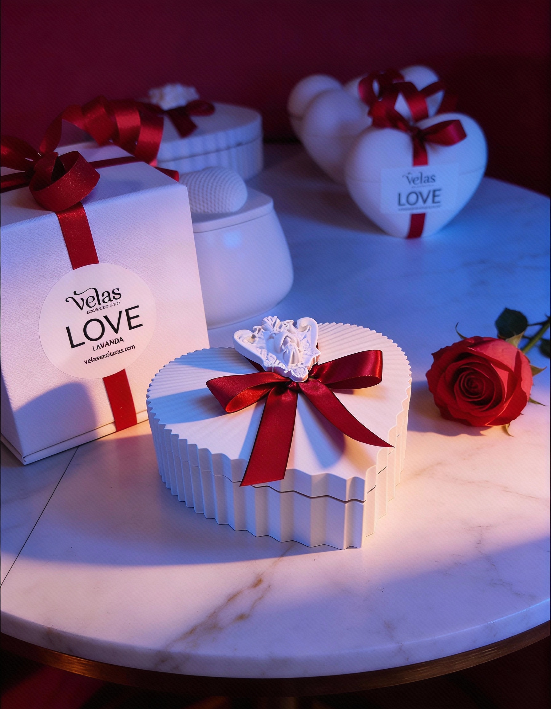 vela corazón para potenciar la intimidad