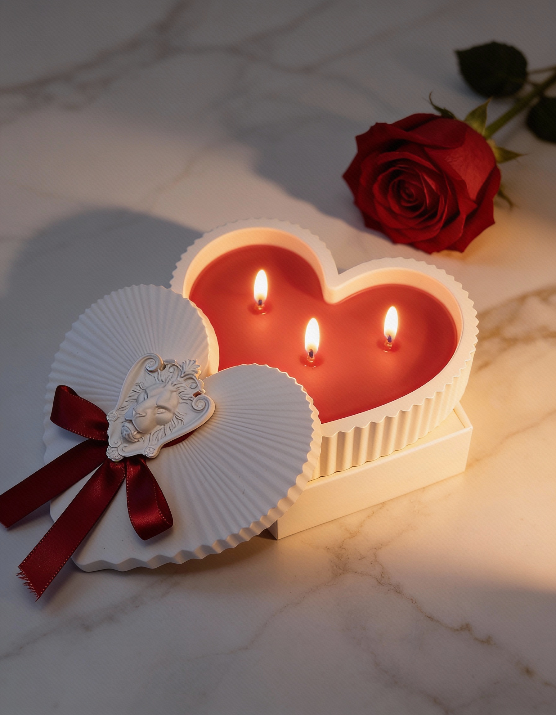 vela corazón para potenciar la intimidad